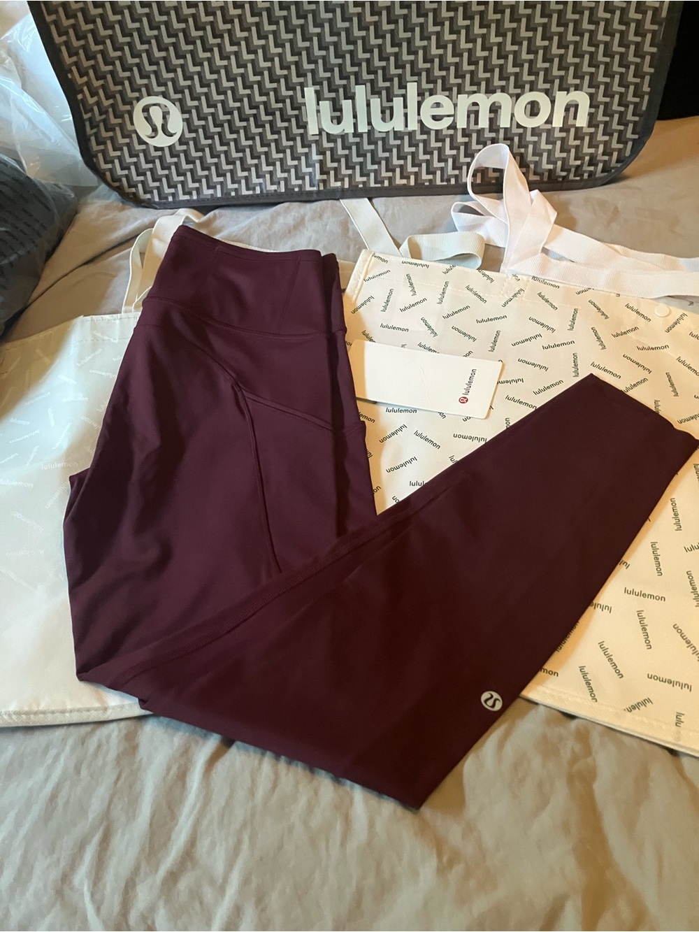 NWT Lululemon Fast and Free High-Rise Tight 25", Sz 6, GARNET